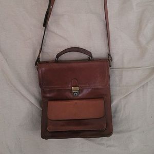 Leather Messenger Bag will fit an iPad heavy leather Handle and Shoulder Strap